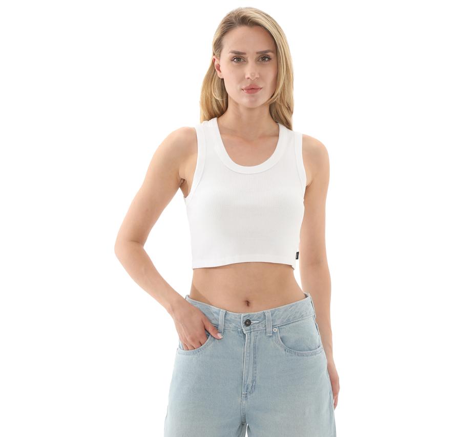 Vans Drew Rib Tank Kadın T-Shirt Beyaz Vans Drew Rib Tank Kadın T-Shirt Beyaz