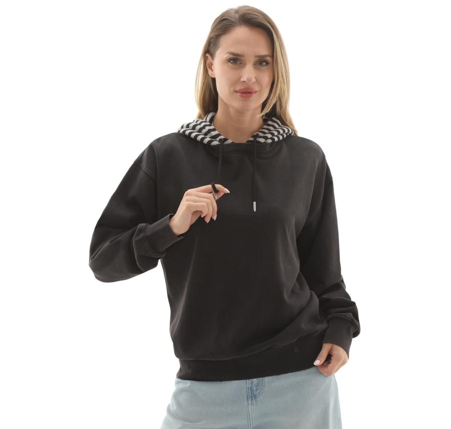 Vans Effy Hooded Crew Kadın Sweatshirt Siyah Vans Effy Hooded Crew Kadın Sweatshirt Siyah