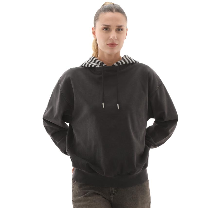 Vans Effy Hooded Crew Kadın Sweatshirt Siyah Vans Effy Hooded Crew Kadın Sweatshirt Siyah