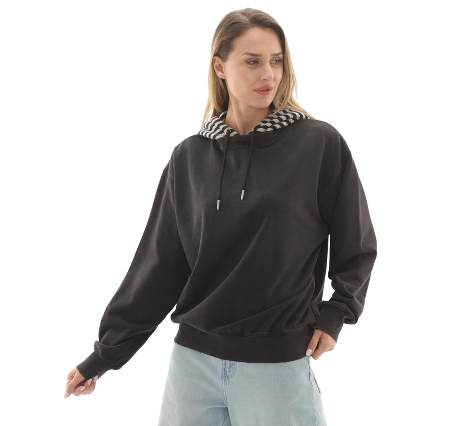 Vans Effy Hooded Crew Kadın Sweatshirt Siyah Vans Effy Hooded Crew Kadın Sweatshirt Siyah