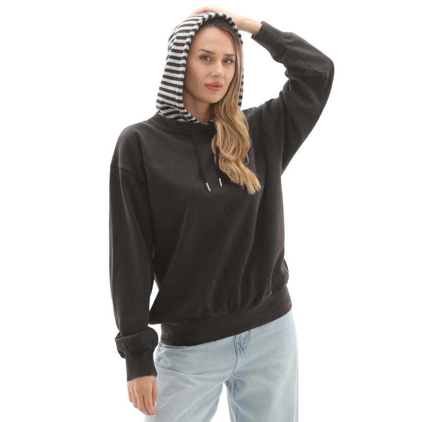 Vans Effy Hooded Crew Kadın Sweatshirt Siyah Vans Effy Hooded Crew Kadın Sweatshirt Siyah