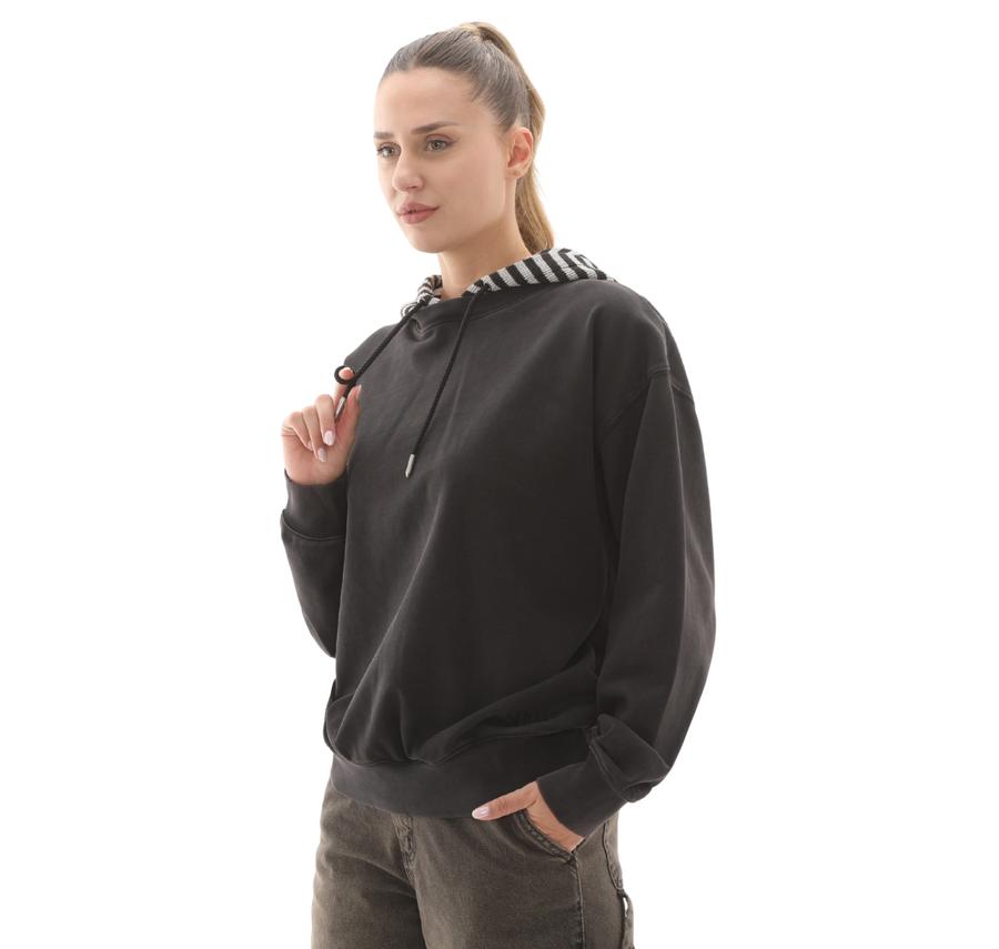 Vans Effy Hooded Crew Kadın Sweatshirt Siyah Vans Effy Hooded Crew Kadın Sweatshirt Siyah