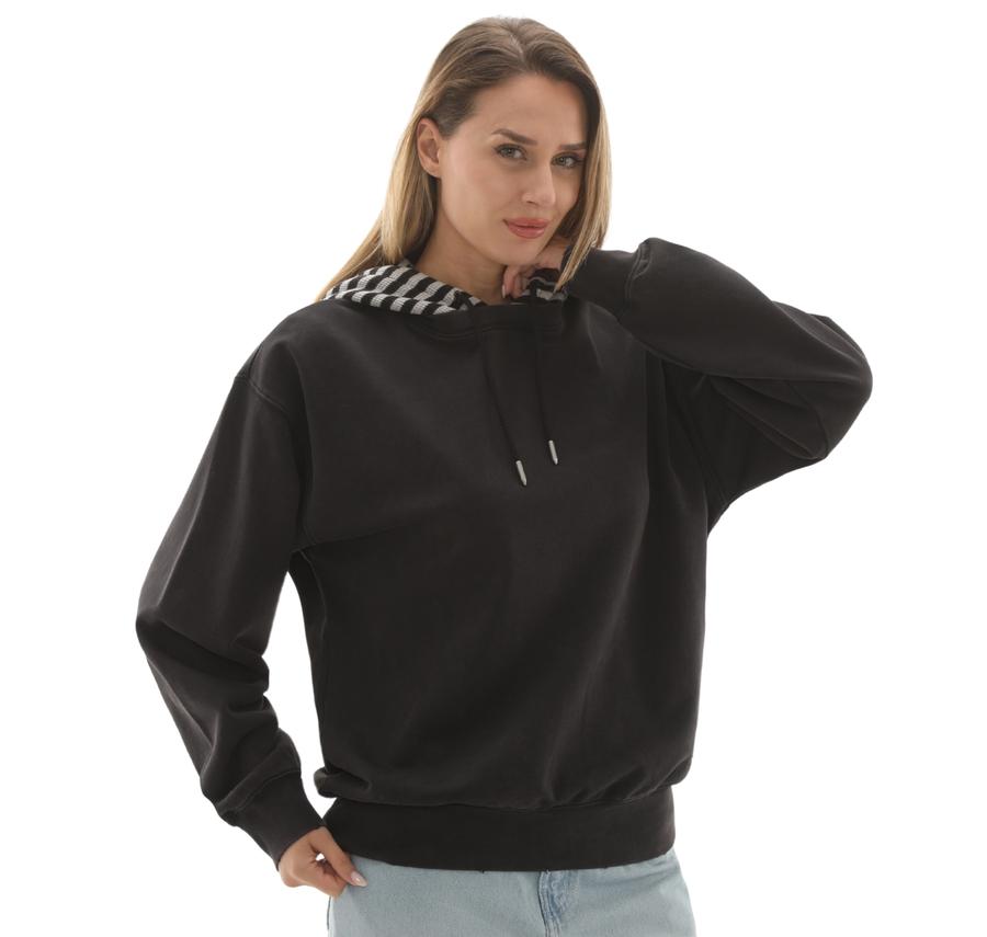 Vans Effy Hooded Crew Kadın Sweatshirt Siyah Vans Effy Hooded Crew Kadın Sweatshirt Siyah