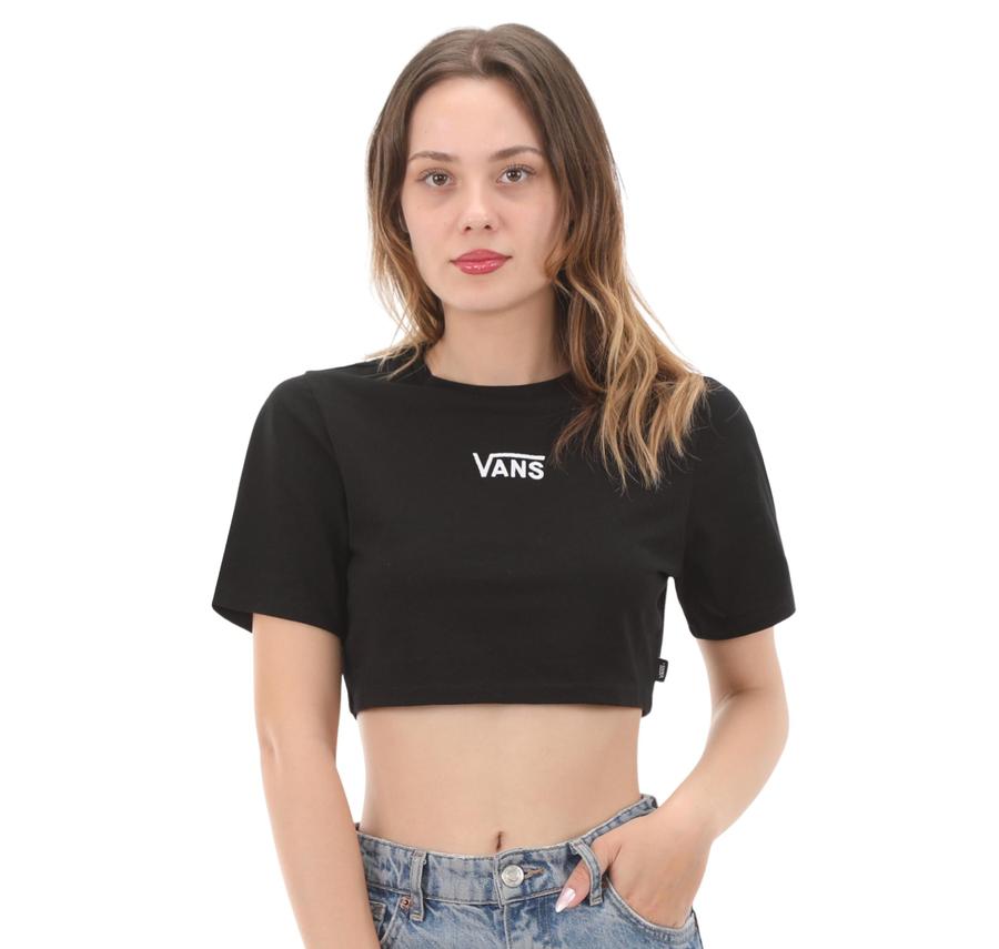 Vans Flying V Crew Crop Iı Kadın T-Shirt Siyah Vans Flying V Crew Crop Iı Kadın T-Shirt Siyah