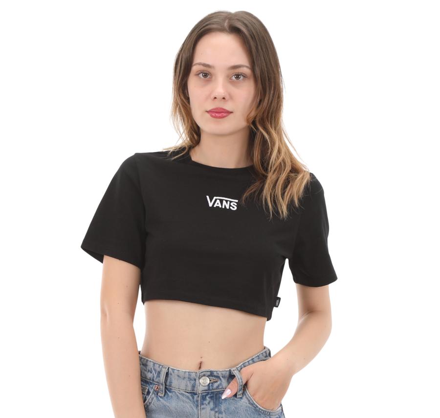 Vans Flying V Crew Crop Iı Kadın T-Shirt Siyah Vans Flying V Crew Crop Iı Kadın T-Shirt Siyah