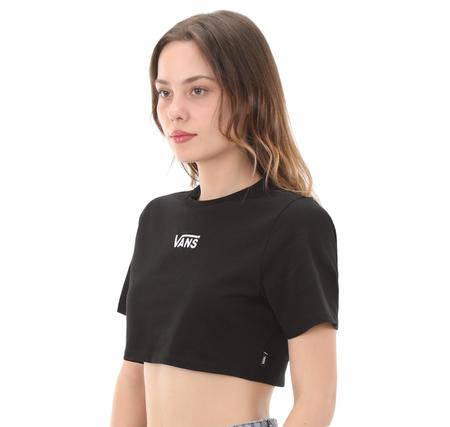 Vans Flying V Crew Crop Iı Kadın T-Shirt Siyah