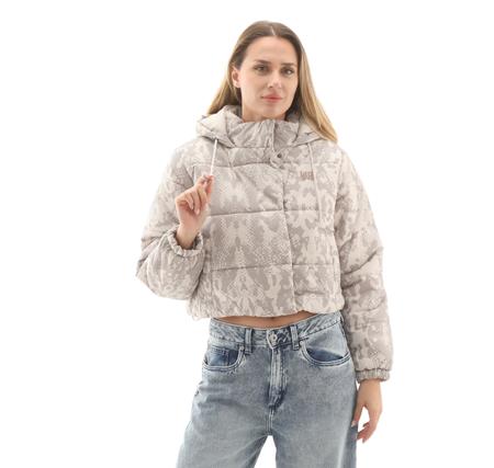 Vans Hillgate Aop Cropped Puffer Kadın Mont Gri