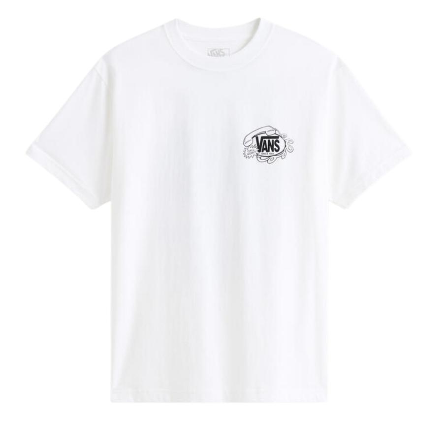 Vans Hot Lines Ss Tee Erkek T-Shirt Beyaz Vans Hot Lines Ss Tee Erkek T-Shirt Beyaz