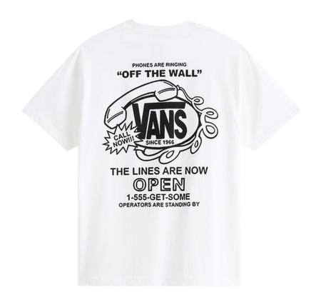 Vans Hot Lines Ss Tee Erkek T-Shirt Beyaz