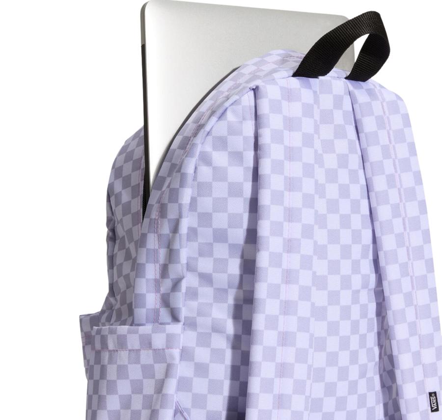 Vans Old Skool Grom Check Backpack Çocuk Sırt Çantası Mor Vans Old Skool Grom Check Backpack Çocuk Sırt Çantası Mor