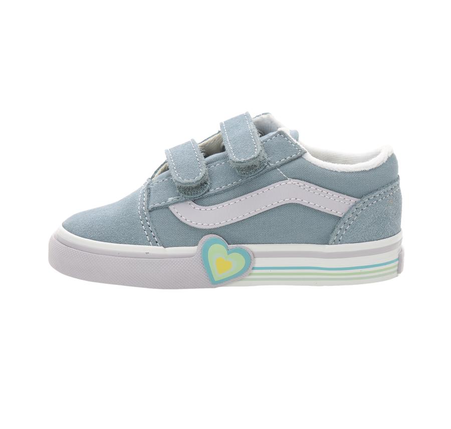 Vans Old Skool V Heart Bebek Spor Ayakkabı Mavi Vans Old Skool V Heart Bebek Spor Ayakkabı Mavi