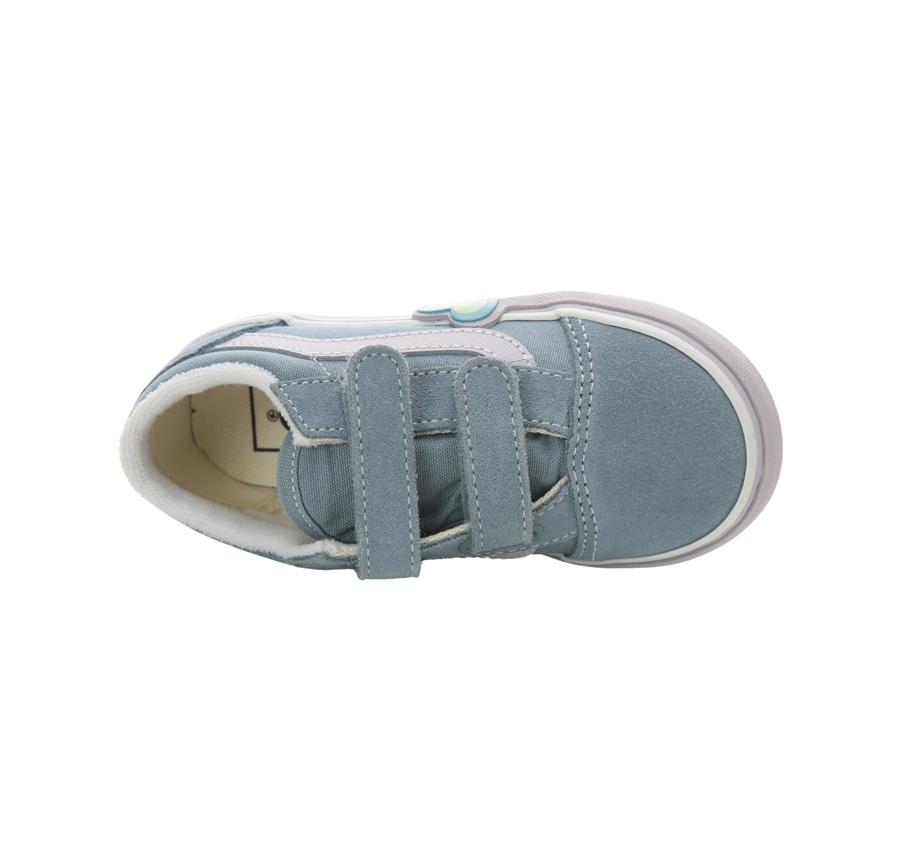 Vans Old Skool V Heart Bebek Spor Ayakkabı Mavi Vans Old Skool V Heart Bebek Spor Ayakkabı Mavi