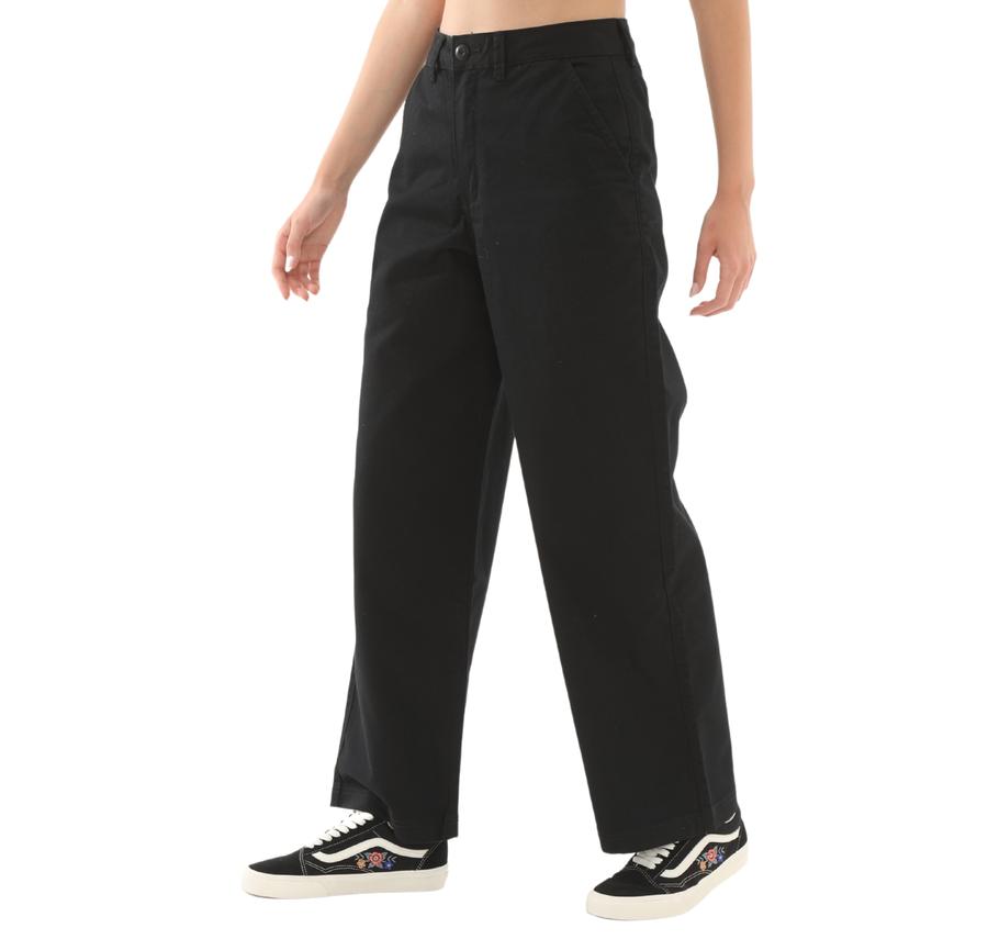 Vans Palmer Wide Leg Chino Pant Kadın Pantolon Siyah Vans Palmer Wide Leg Chino Pant Kadın Pantolon Siyah
