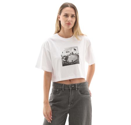 Vans Rhythm Relaxed Crop Ss Kadın T-Shirt Beyaz Vans Rhythm Relaxed Crop Ss Kadın T-Shirt Beyaz