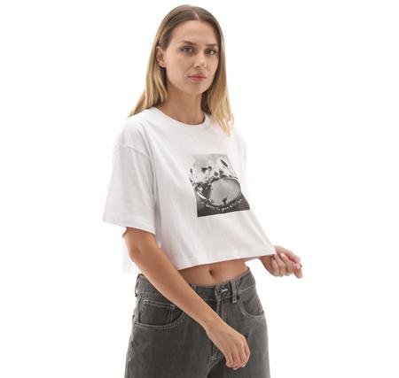 Vans Rhythm Relaxed Crop Ss Kadın T-Shirt Beyaz Vans Rhythm Relaxed Crop Ss Kadın T-Shirt Beyaz