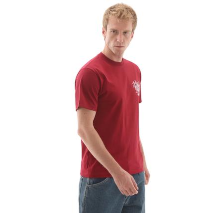 Vans Scratched Records Ss Erkek T-Shirt Kırmızı