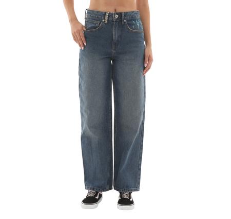 Vans Sirelle Embroidered Pant Kadın Pantolon Mavi