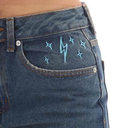 Vans Sirelle Embroidered Pant Kadın Pantolon Mavi