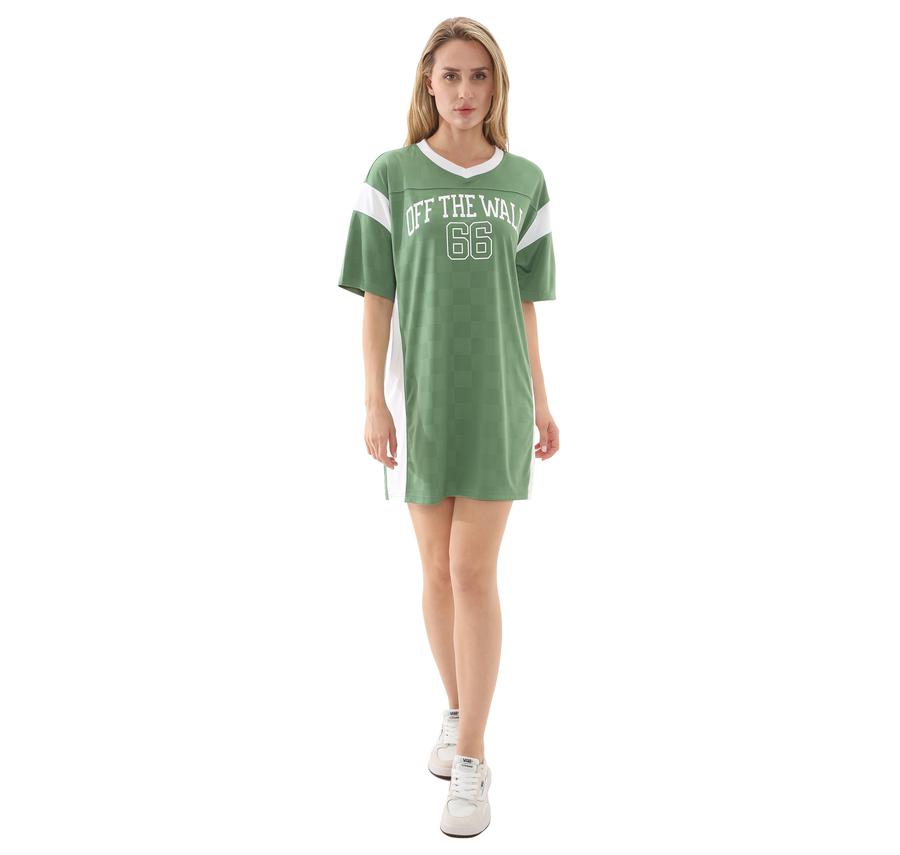 Vans Sixty Sixers Jersey Dress Kadın Elbise - Etek Yeşil Vans Sixty Sixers Jersey Dress Kadın Elbise - Etek Yeşil
