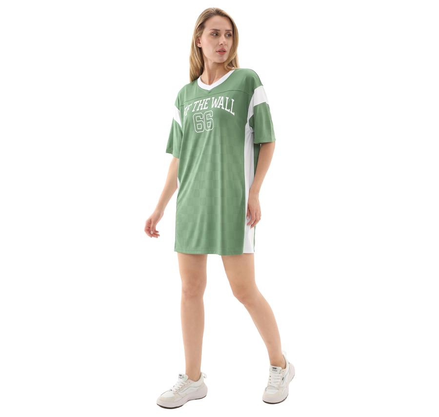 Vans Sixty Sixers Jersey Dress Kadın Elbise - Etek Yeşil Vans Sixty Sixers Jersey Dress Kadın Elbise - Etek Yeşil