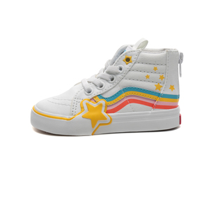 Vans Sk8-Hi Zip Rainbow Star Bebek Spor Ayakkabı Beyaz 0