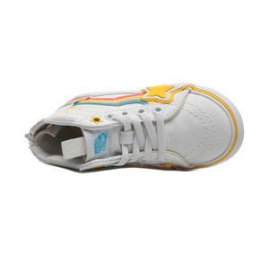 Vans Sk8-Hi Zip Rainbow Star Bebek Spor Ayakkabı Beyaz 4