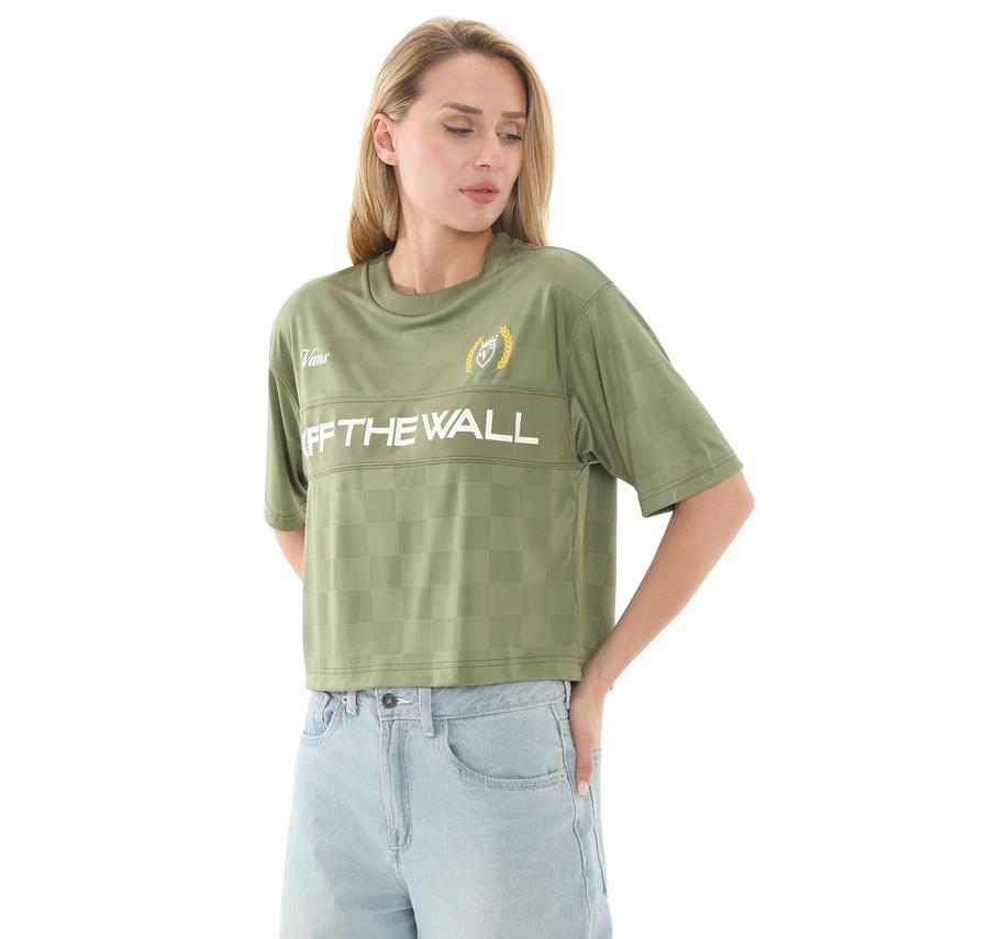 Vans Stevies Sports Jersey Kadın T-Shirt Yeşil Vans Stevies Sports Jersey Kadın T-Shirt Yeşil