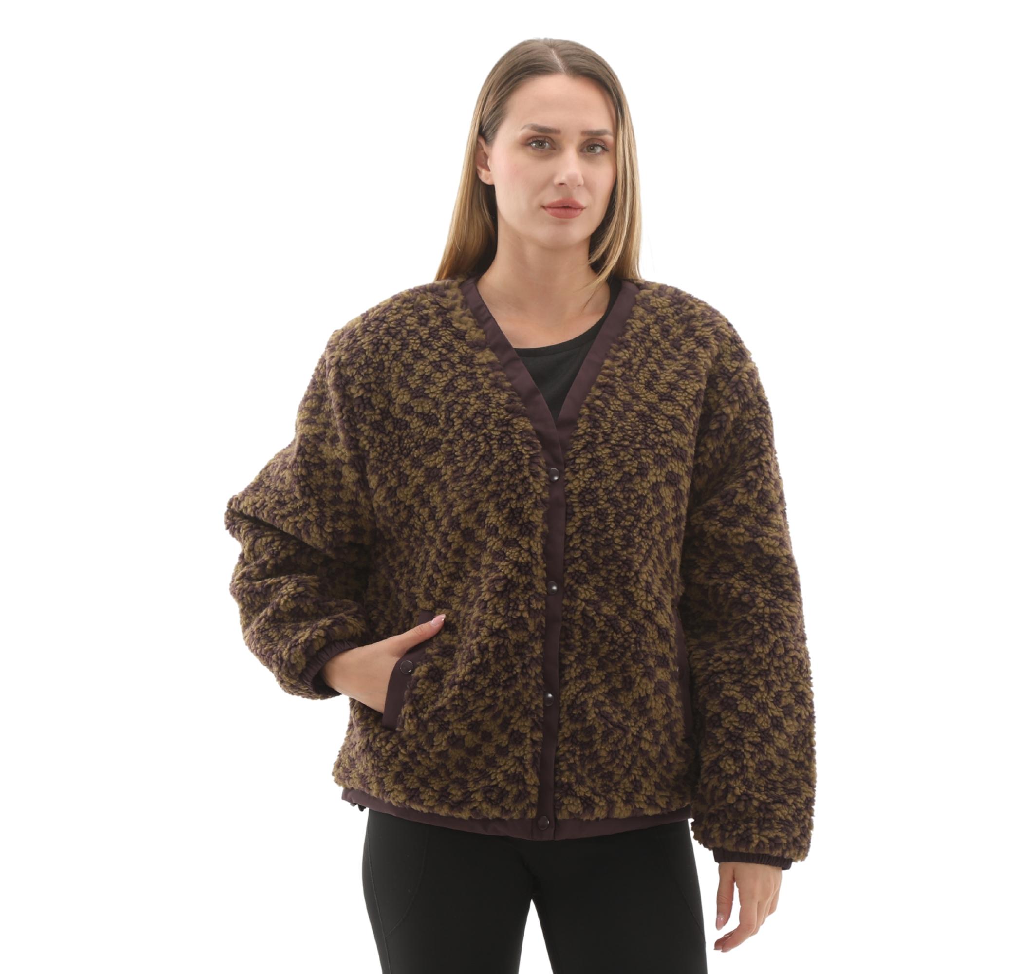 Женская куртка Vans Suffolk Cheetah Check Pile Coat