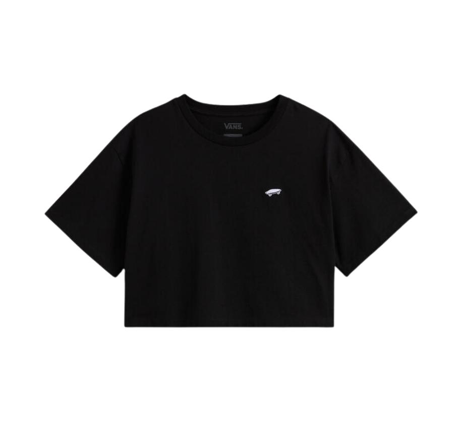 Vans W Salton Relax Crop Ss Kadın T-Shirt Siyah Vans W Salton Relax Crop Ss Kadın T-Shirt Siyah