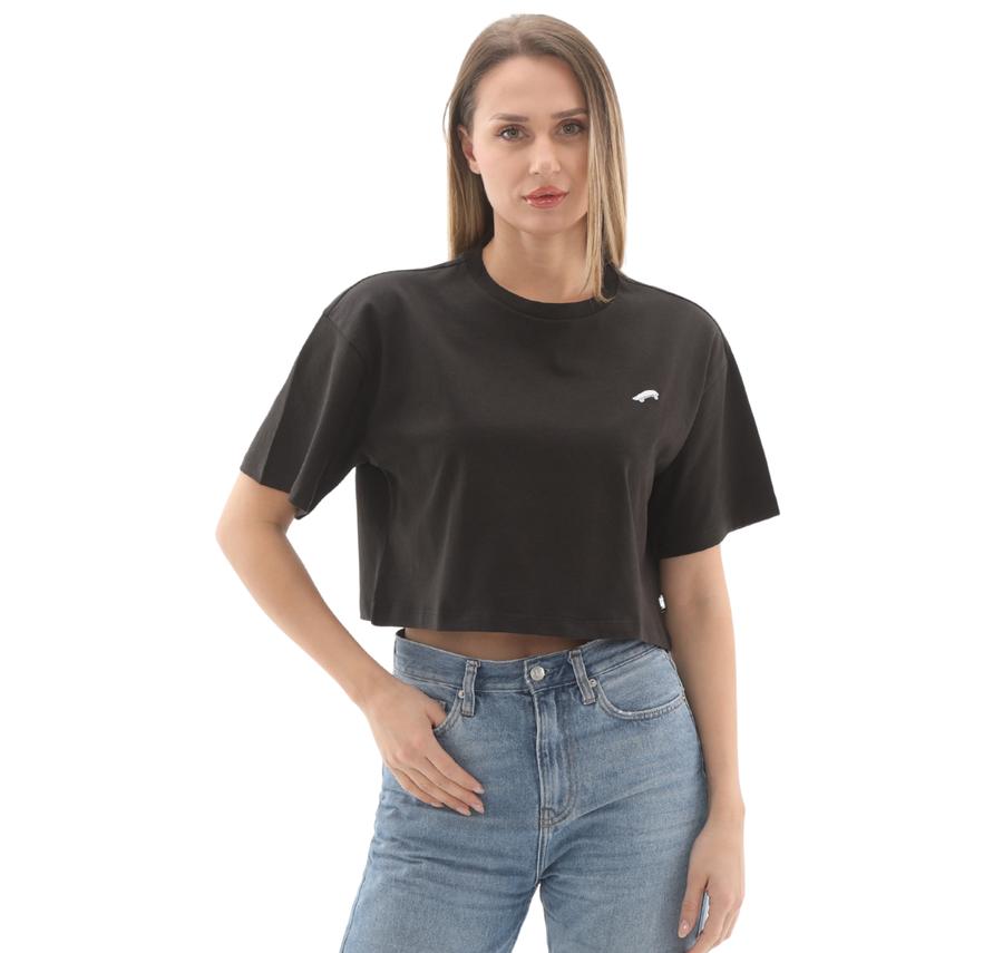 Vans W Salton Relax Crop Ss Kadın T-Shirt Siyah Vans W Salton Relax Crop Ss Kadın T-Shirt Siyah