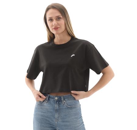 Vans W Salton Relax Crop Ss Kadın T-Shirt Siyah Vans W Salton Relax Crop Ss Kadın T-Shirt Siyah