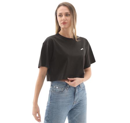 Vans W Salton Relax Crop Ss Kadın T-Shirt Siyah Vans W Salton Relax Crop Ss Kadın T-Shirt Siyah