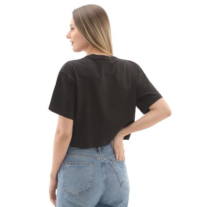Vans W Salton Relax Crop Ss Kadın T-Shirt Siyah Vans W Salton Relax Crop Ss Kadın T-Shirt Siyah