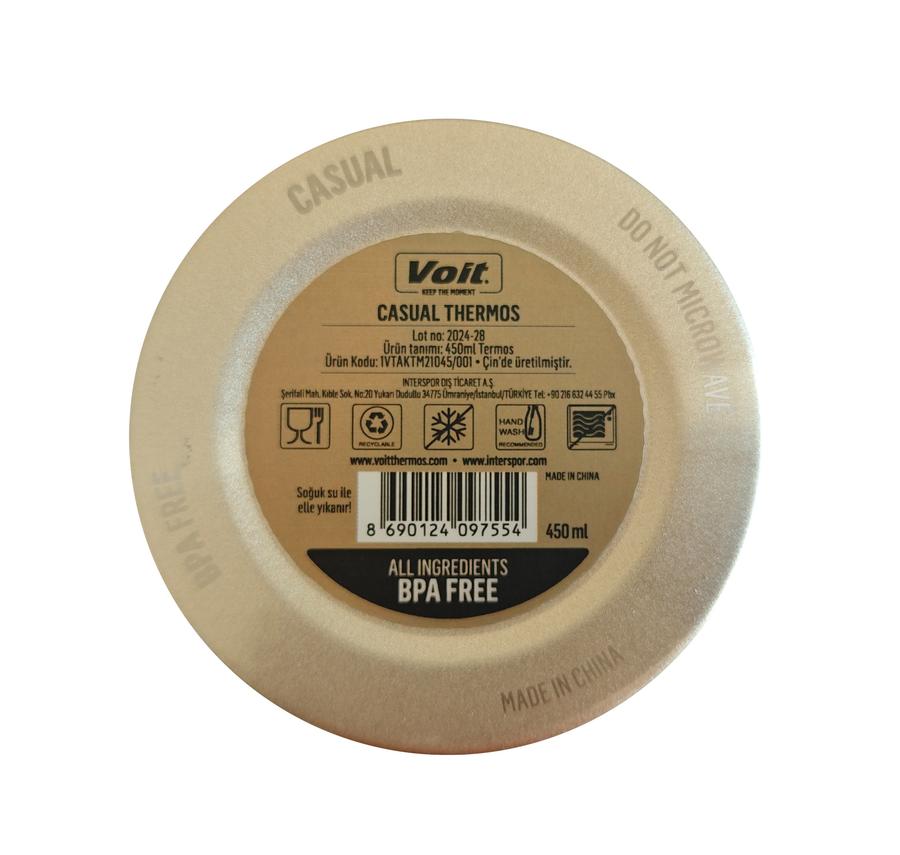 Voit Casual Thermos 450Ml Termos Gri Voit Casual Thermos 450Ml Termos Gri
