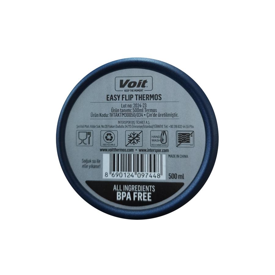 Voit Easy Flıp Thermos 500 Ml Termos Mavi Voit Easy Flıp Thermos 500 Ml Termos Mavi
