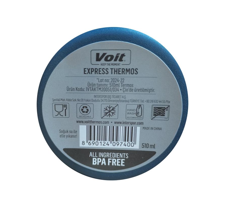 Voit Express Coffee Thermos 510Ml Termos Mavi Voit Express Coffee Thermos 510Ml Termos Mavi